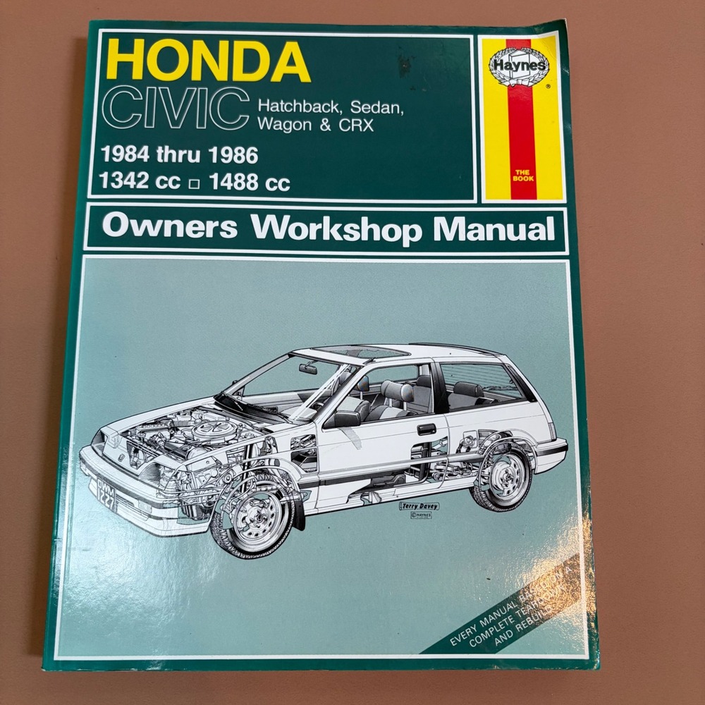 Haynes Honda Civic‎ Owners Workshop Manual 1984-1986 Hatchback Sedan Wagon CRX